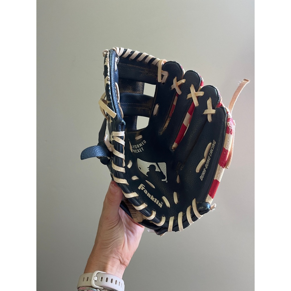 Baseball Glove USA Flag Right Hand 9.5 Inch Kids Starter Glove Americana Sports